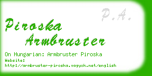 piroska armbruster business card